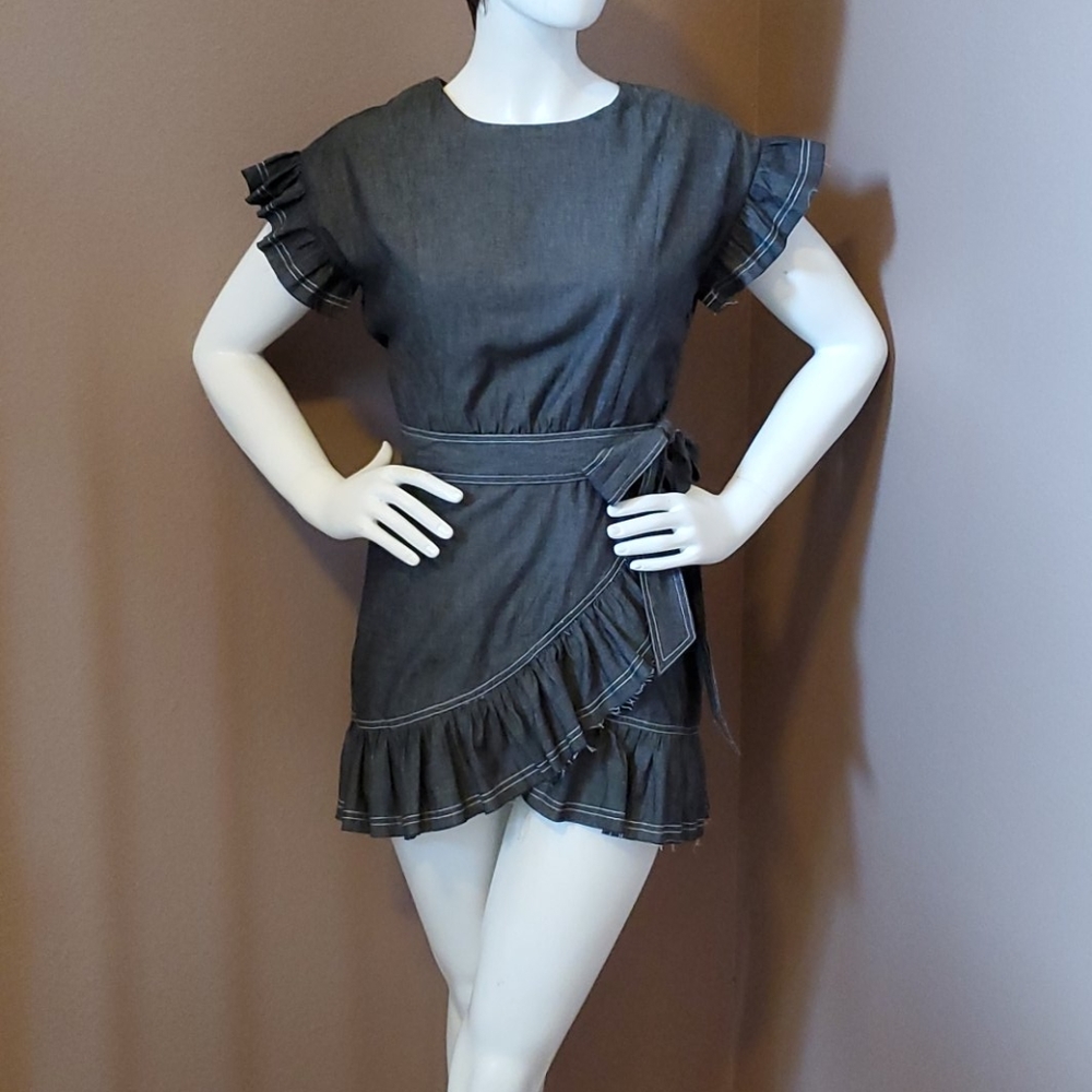 NWOT ÉTOPHE STUDIOS faded black chambray dress